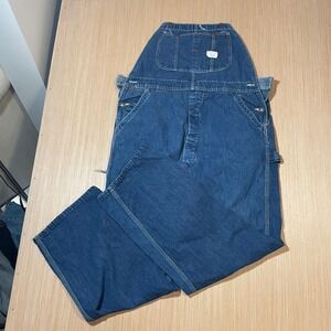 Big Mac Overalls Mens Blue Denim Bib Workwear 40x30 Utility Straight Leg